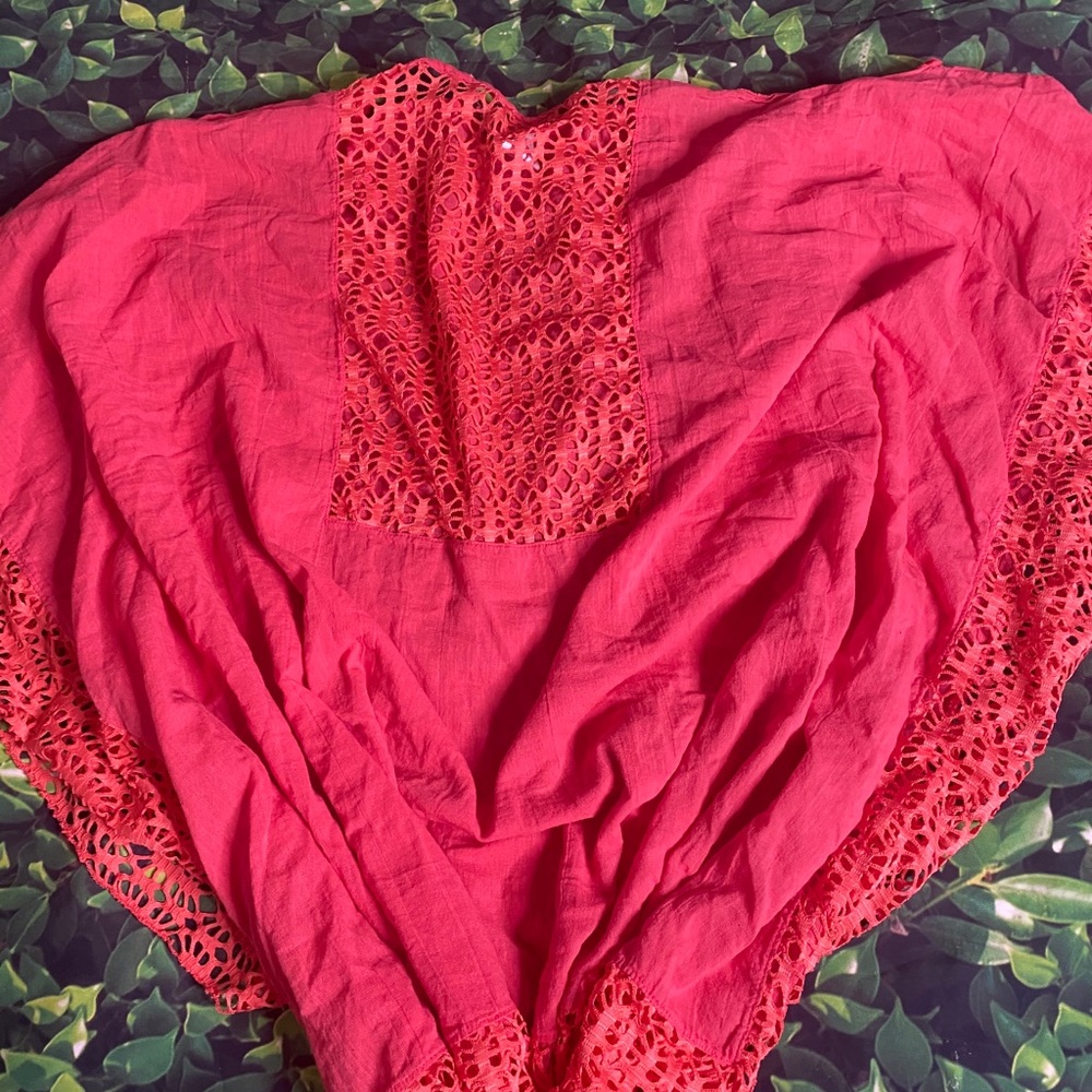 Coral Pancho Shirt